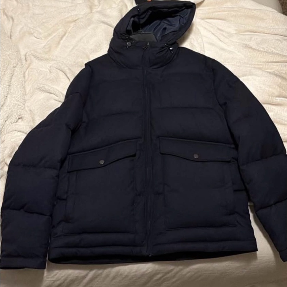 Express Men's Blue Puffer Jacket